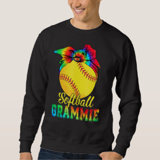 Sudadera Mujeres Softball Grammie Tie Dye Softball Madre