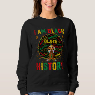 Sudadera Mujeres soy historia negra afroamericana Wo
