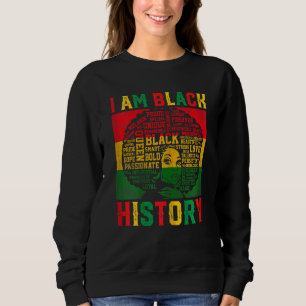 Sudadera Mujeres soy historia negra afroamericana Wo