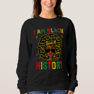 Sudadera Mujeres soy historia negra afroamericana Wo