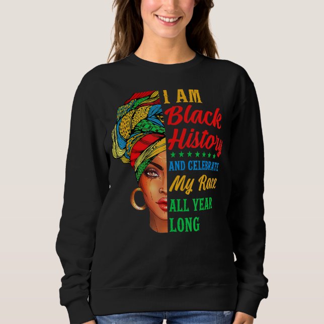 Sudadera Mujeres soy una celebración de la historia negra p (Anverso)