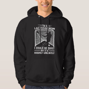 Sudadera Mujeres Soy una madre de lacrosse divertida orgull