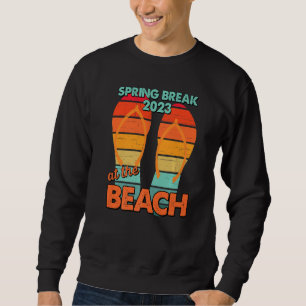 Sudadera Mujeres Spring Break 2023 En La Playa Vintage Cool