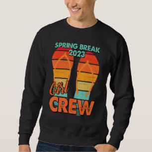 Sudadera Mujeres Spring Break 2023 Squad Playa Vintage Cool
