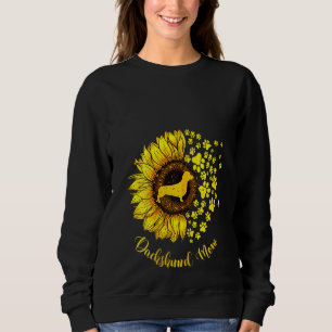 Sudadera Mujeres Sunflower Dachshund Mamá Perro Lover