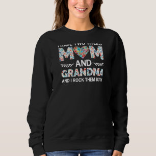 Sudadera Mujeres Tengo Dos Títulos Mamá Y Abuela Vintage F