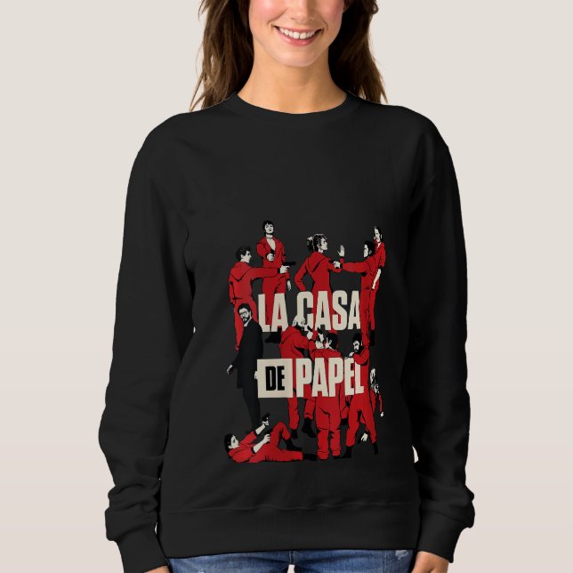 Sudadera Mujeres Todos Los Personajes Dinero Ciudad Heists  (Anverso)