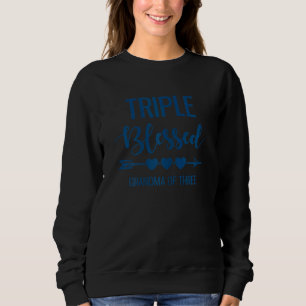 Sudadera Mujeres Triple Abuela Bendecida De Tres Nietos G