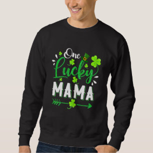 Sudadera Mujeres Una Lucky Mama Shamrock Leprechaun Gorra S