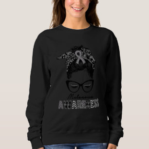 Sudadera Mujeres Usamos Melanoma Gris Sensibilización Leopa
