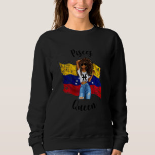 Sudadera Mujeres Venezolanas Piscis Reina Afro Africana Zod