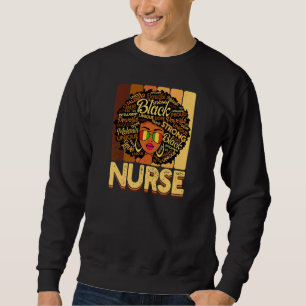 Sudadera Mujeres ventilaron Melanin Afro Enfermera Reina de