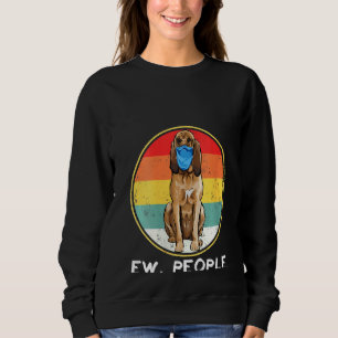 Sudadera Mujeres Vintage De Ojos Que Bloodhound Dog Usando