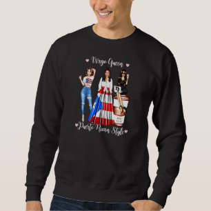 Sudadera Mujeres Virgo de estilo puertorriqueño Reina Zodia