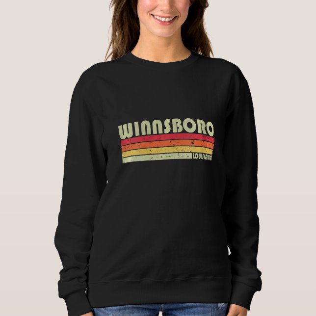 Sudadera Mujeres WINNSBORO LA LOUISIANA Funny City Home Roo (Anverso)
