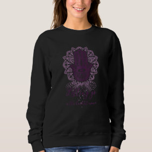 Sudadera Mujeres Yoga Hamsa Con Flor De Lotus Y Dejar Ir