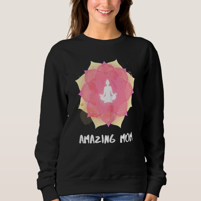 Sudadera Mujeres Yoga Mamá Día de la Madre Mandala 3 (Anverso)