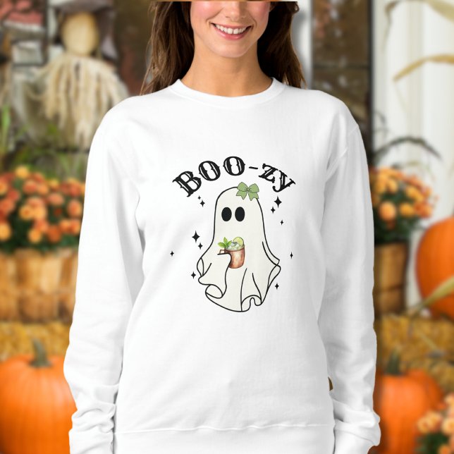 Sudadera Mule moscovita, fantasma de Halloween (Boo-zy Moscow Mule Cute Ghost Halloween sweatshirt)