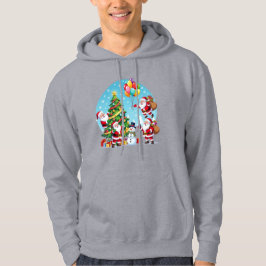 Sudadera **“Multi-Santa Christmas Fun – 3D Cartoon Transpar