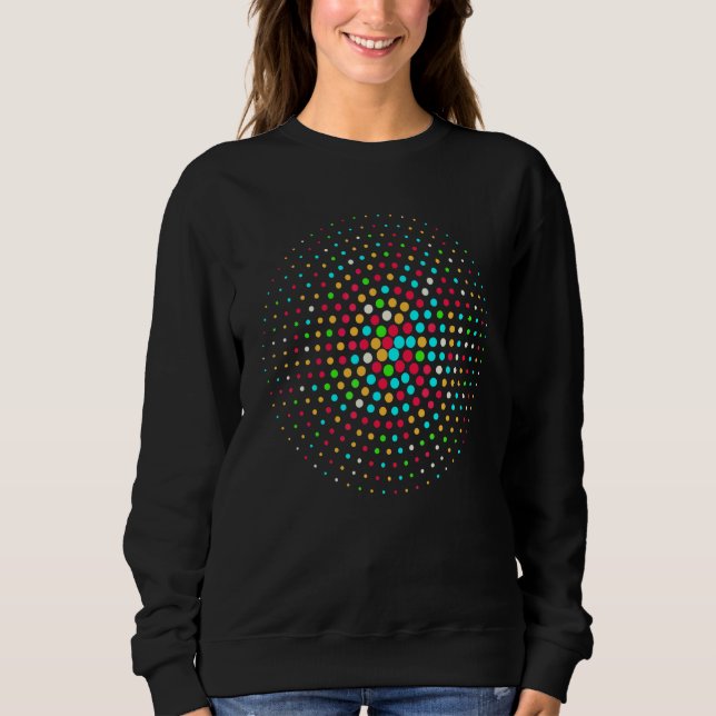 Sudadera Multicolor Lunares Círculo Internacional Día de la (Anverso)
