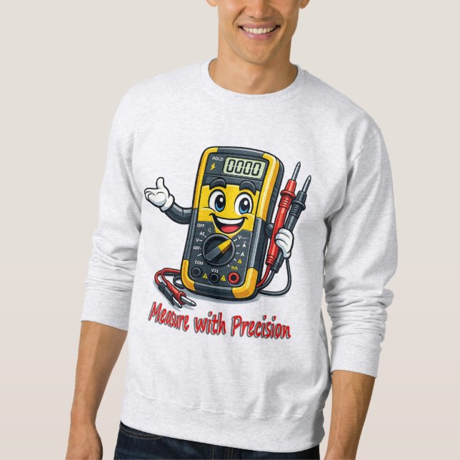 Sudadera Multimeter Cartoon Measure With Precision Sweatshi (Anverso)