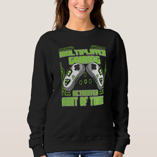 Sudadera Multiplayer Gaming Aunt Of Twins Video Gamer Women (Anverso)