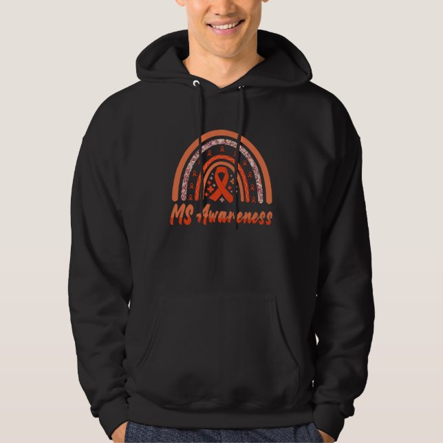 Sudadera Multiple Sclerosis Orange Ribbon Men Women MS Awar (Anverso)