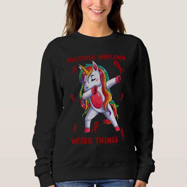 Sudadera Múltiples mielomas Raras Cosas Unicornio (Anverso)
