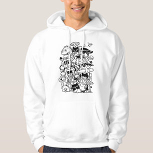 Sudadera Multitud de Personajes de Dibujos Animados Excéntr