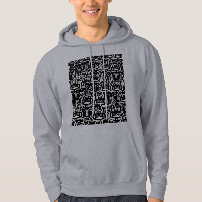 Sudadera Multitud de robots - Personalizados (Anverso)