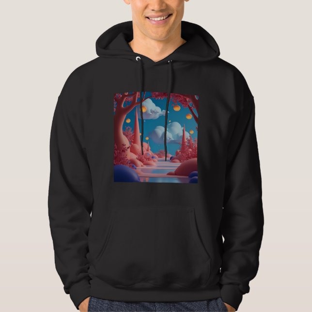 Sudadera Mundo Alienigena Rosa (Anverso)