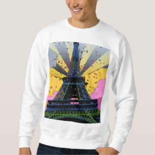Sudadera Mundo psicodélico: Torre Eiffel, París Francia A1