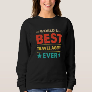 Sudadera Mundo Retro Mejor Agente de Viajes de Todos los Ti