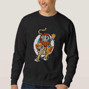 Sudadera Muñeca Daruma Afortunada Tigre Japonesa Tradición 