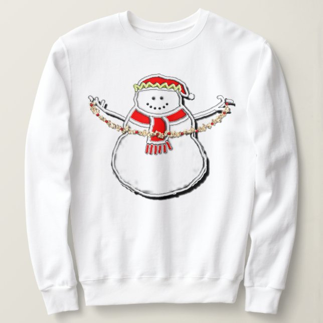 Sudadera Muñeco de nieve de Navidad lindo (Anverso del diseño)