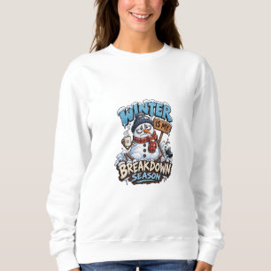 Sudadera Muñeco de nieve divertido cita de invierno humor e
