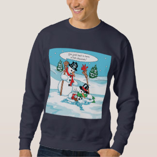 Sudadera Muñeco de nieve divertido con el dibujo animado
