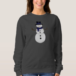 Sudadera Muñeco de nieve encantador para mujeres en gris os