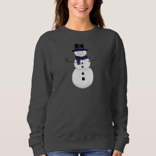 Sudadera Muñeco de nieve encantador para mujeres en gris os