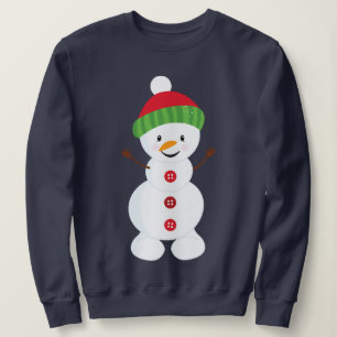 Sudadera Muñeco de nieve feliz adorable