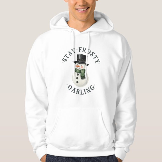 Sudadera Muñeco de Nieve Gótico | Mantén el Frío Querido El (Anverso)