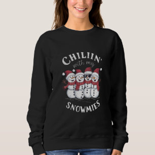 Sudadera Muñeco de nieve Navidad Relajándome con mis regalo