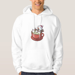 Sudadera Muñeco de nieve tomando un baño de tina con una be