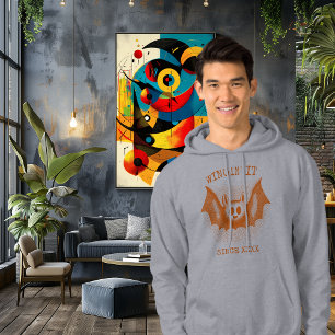 Sudadera Murciélago Antiguo - Naranja Tonos Medios Retro Ha
