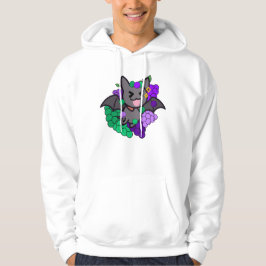 Sudadera Murciélago Kawaii Feliz con Uvas Moradas - Frivoli
