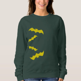 Sudadera Murciélagos amarillos voladores de Halloween