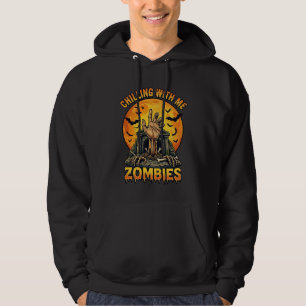 Sudadera Murciélagos de luna llena lápida mano zombies esca