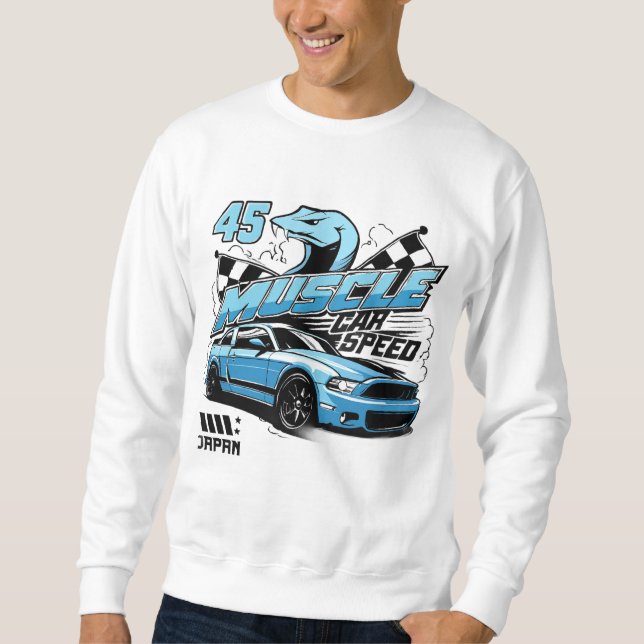 Sudadera Muscle Car Speed Hoodie Racing Power&Street Style (Anverso)