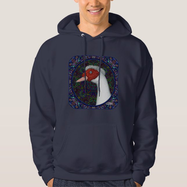 Sudadera Muscovy Duck Head White (Anverso)