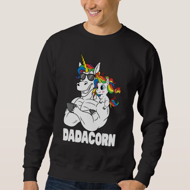 Sudadera Músculo dadacorn Unicornio Papá Con Sol De Hija In (Anverso)